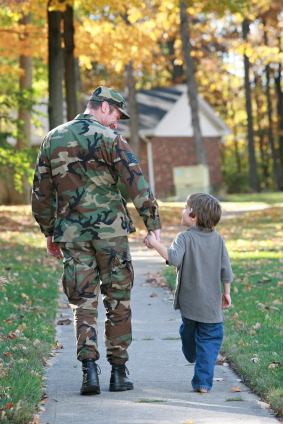 Military father and son